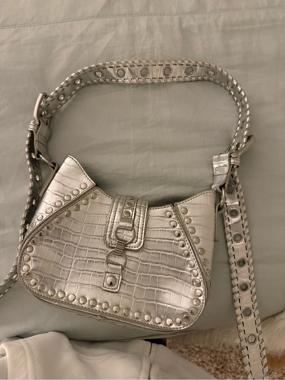 Urban Outfitters silver metallic purse